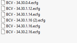 BCV ecfg files